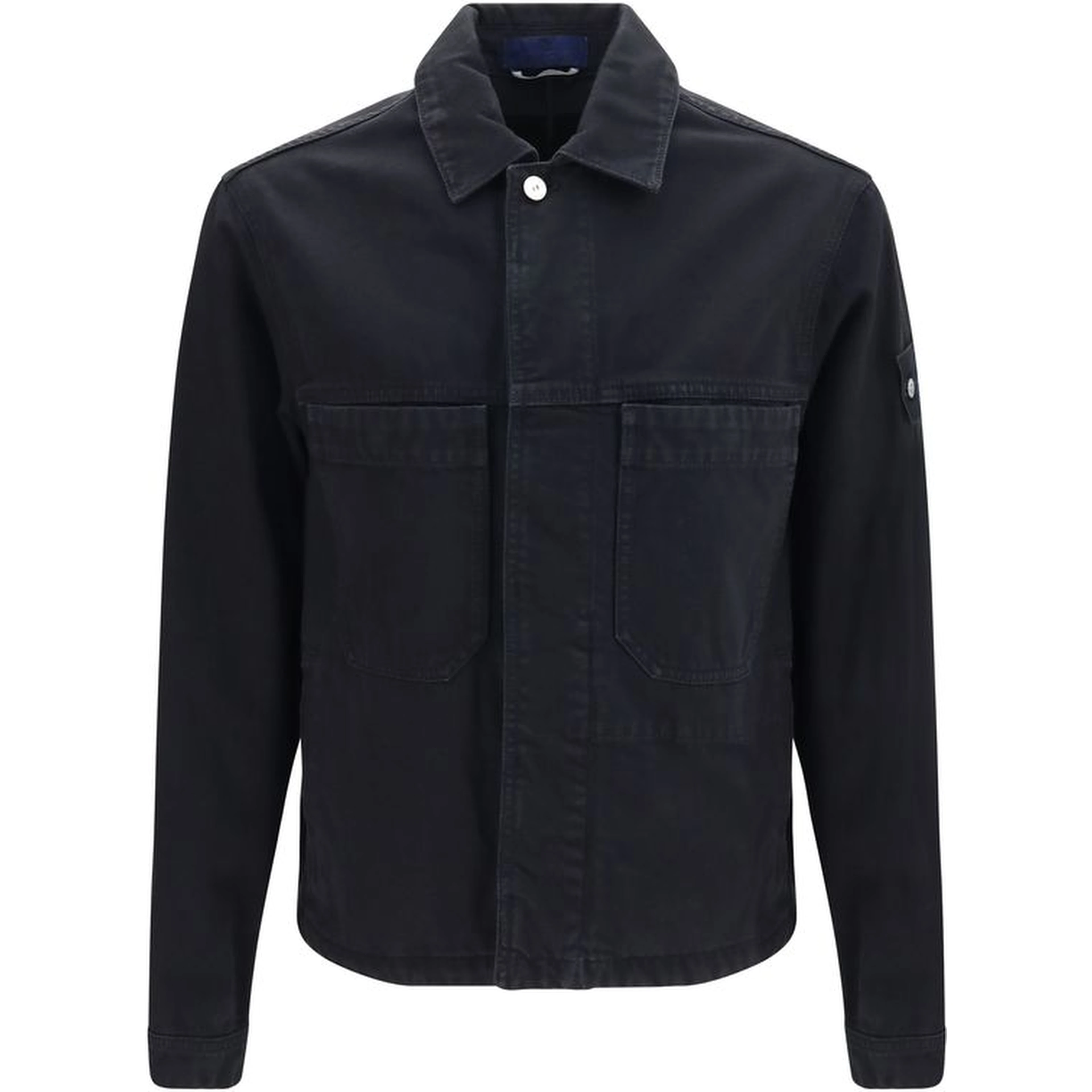 Black Cotton Biker Jacket