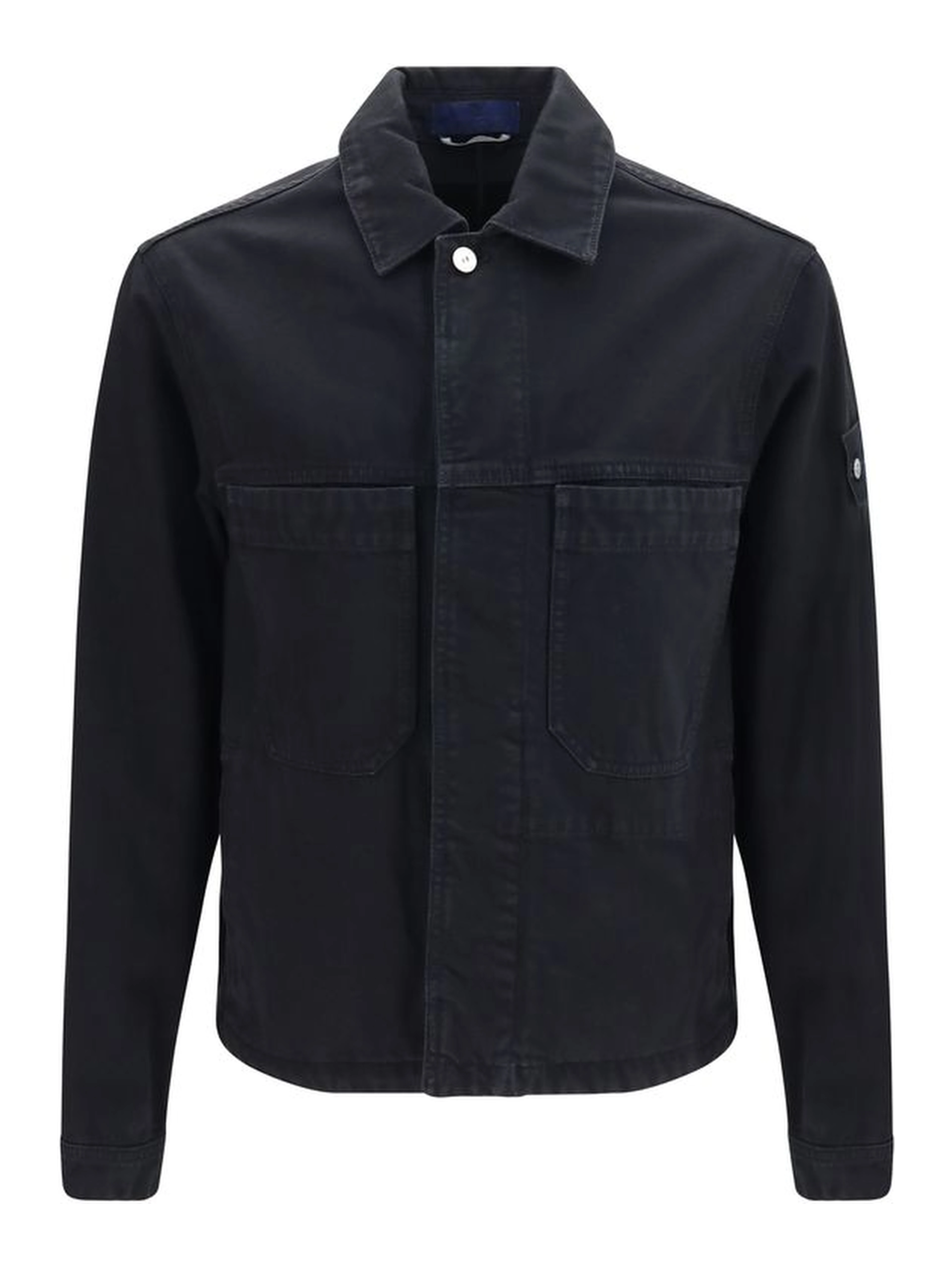 Black Cotton Biker Jacket