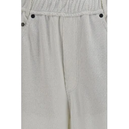 White Cotton Athletic Pants