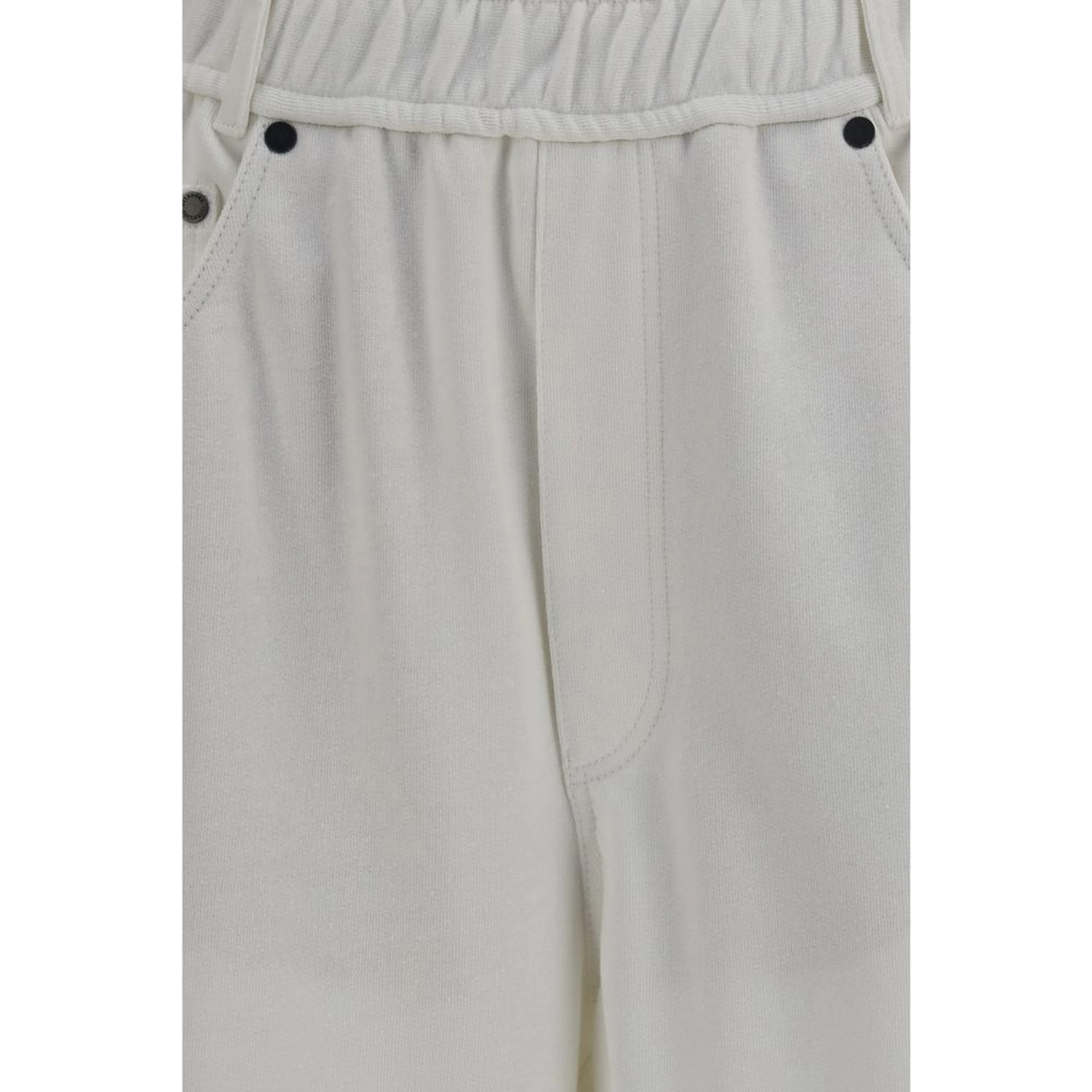 White Cotton Athletic Pants