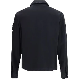 Black Cotton Biker Jacket