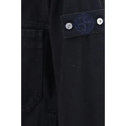 Black Cotton Biker Jacket