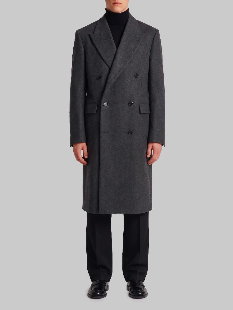 Grey double-breasted coat