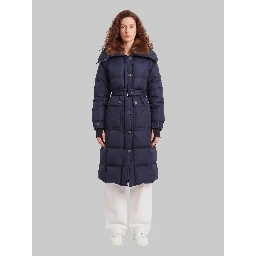 Gelissette long down jacket with shearling