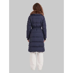 Gelissette long down jacket with shearling