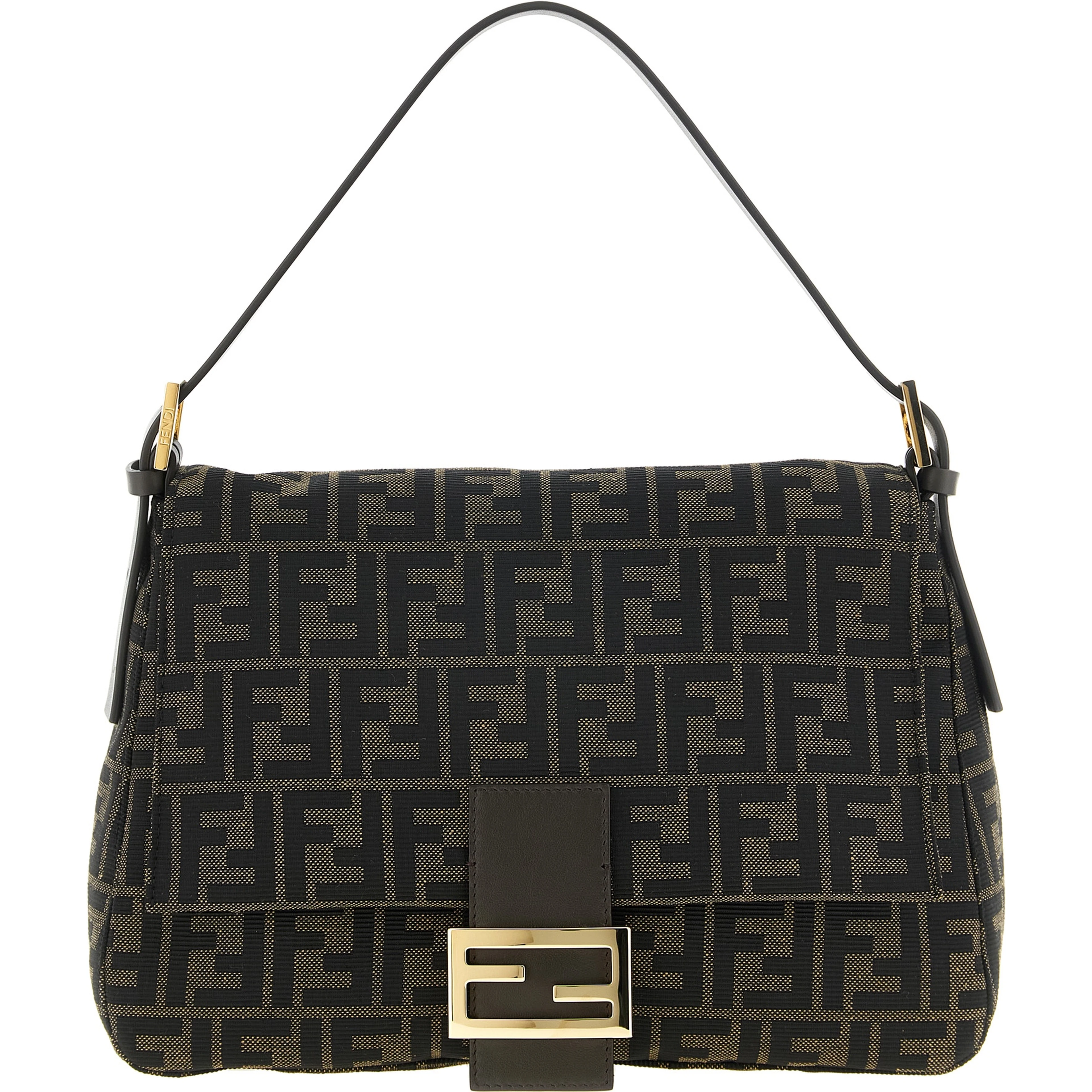Brown Polyester Shoulder Bag