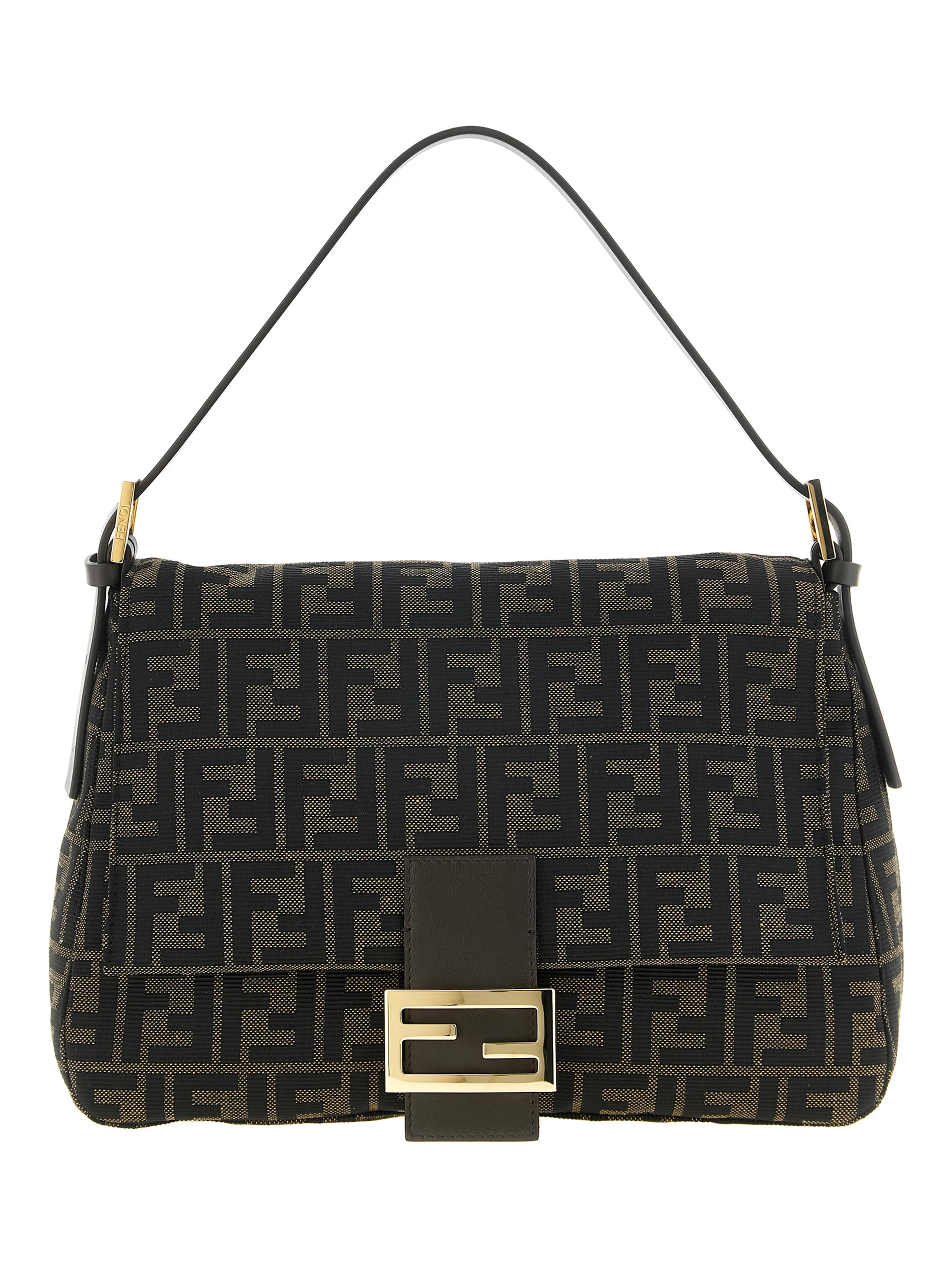 Brown Polyester Shoulder Bag
