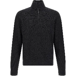 Black Wool Cardigan