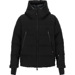 Black Polyamide Full-Length Jacket