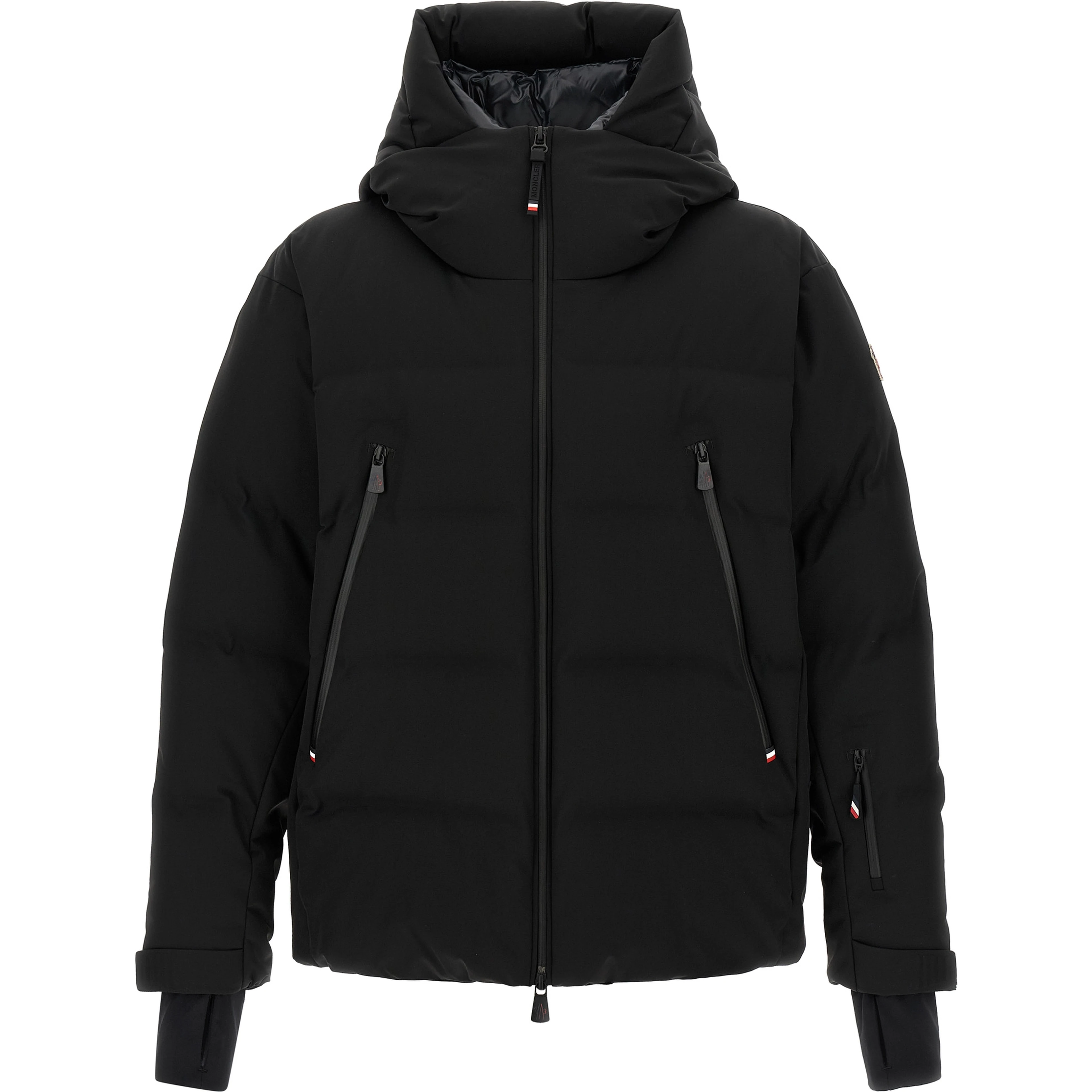 Black Polyamide Full-Length Jacket