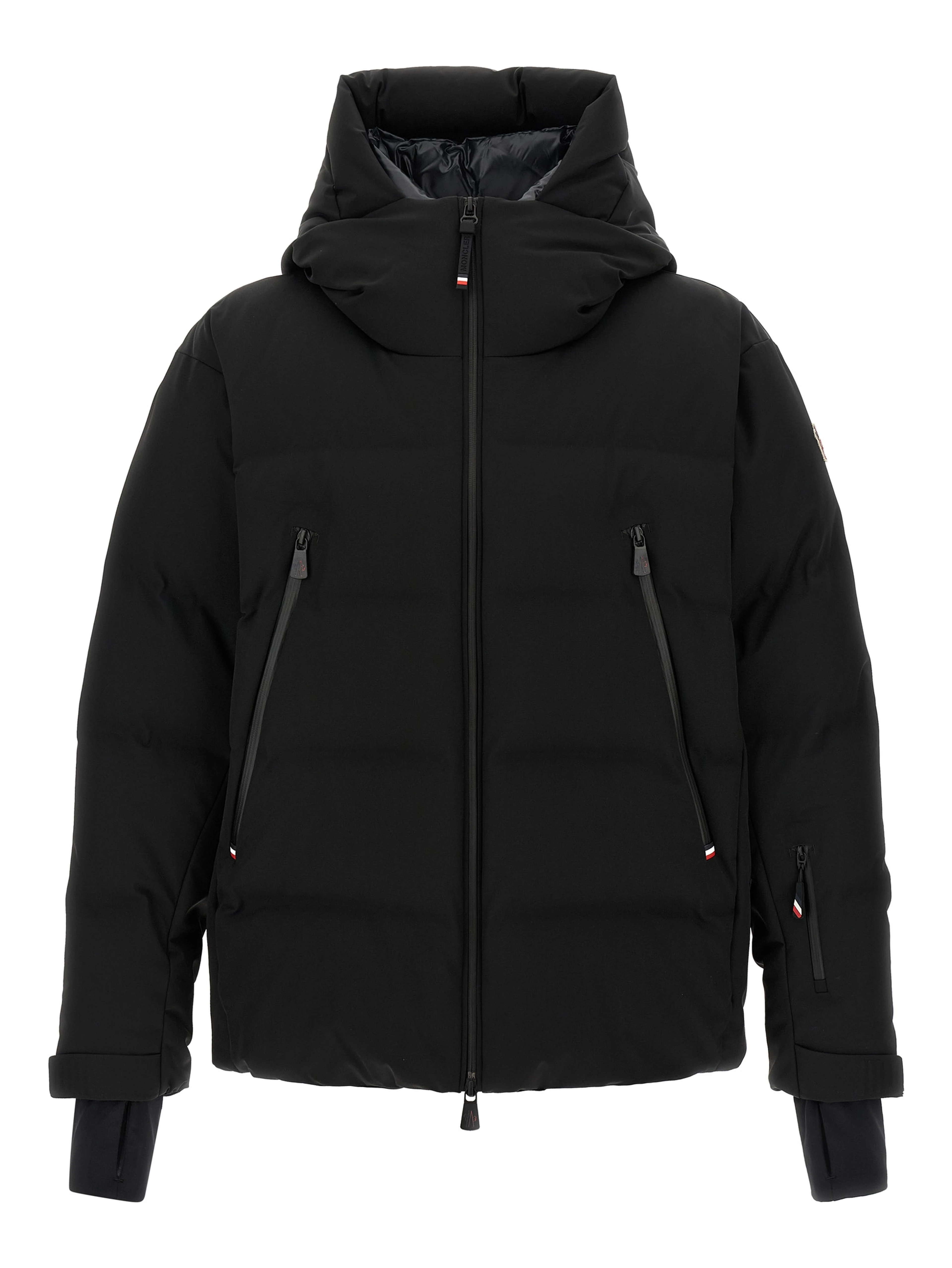 Black Polyamide Full-Length Jacket