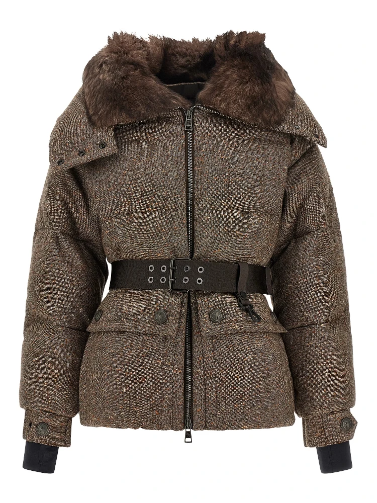 Brown Leather Full-Length Jacket
