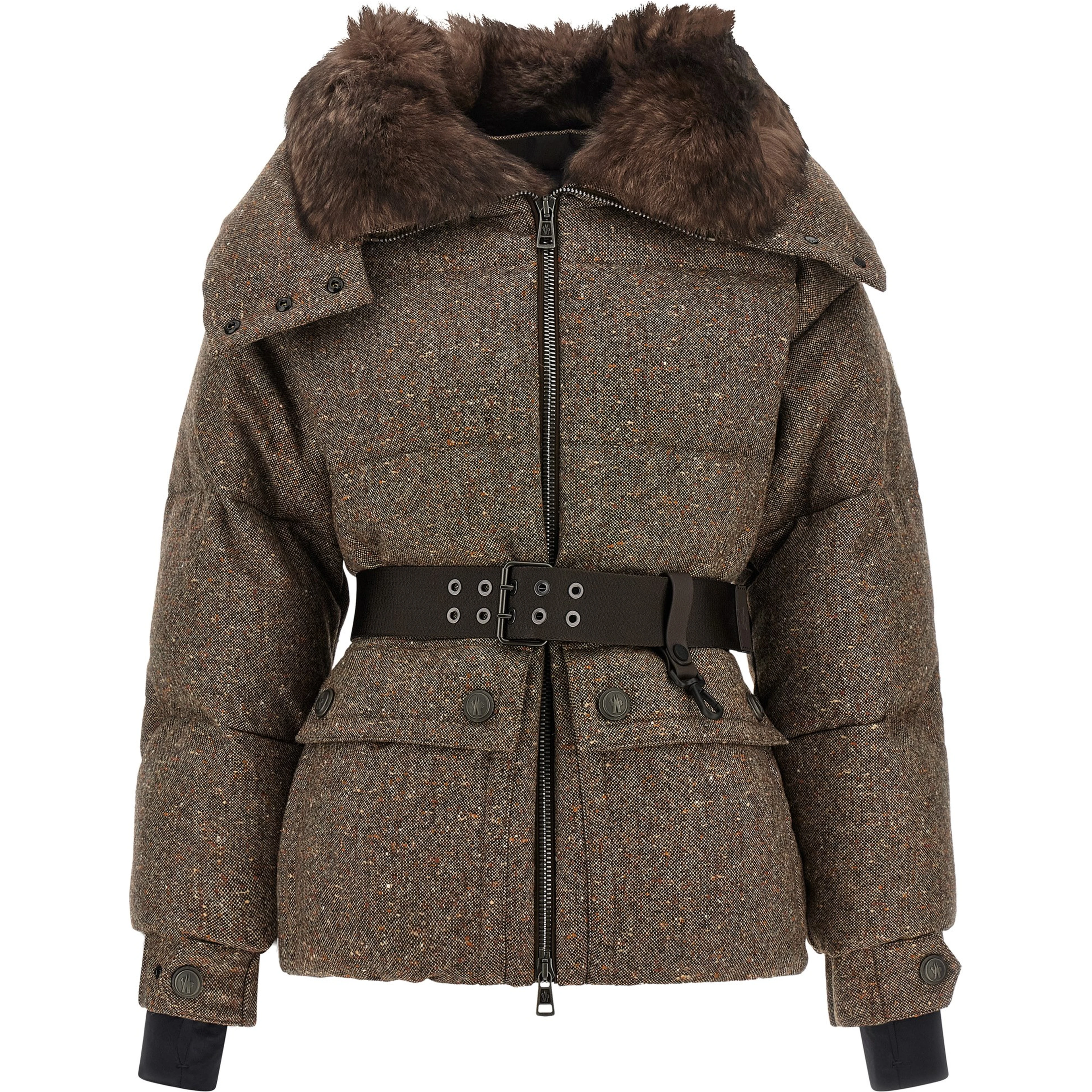 Brown Leather Full-Length Jacket