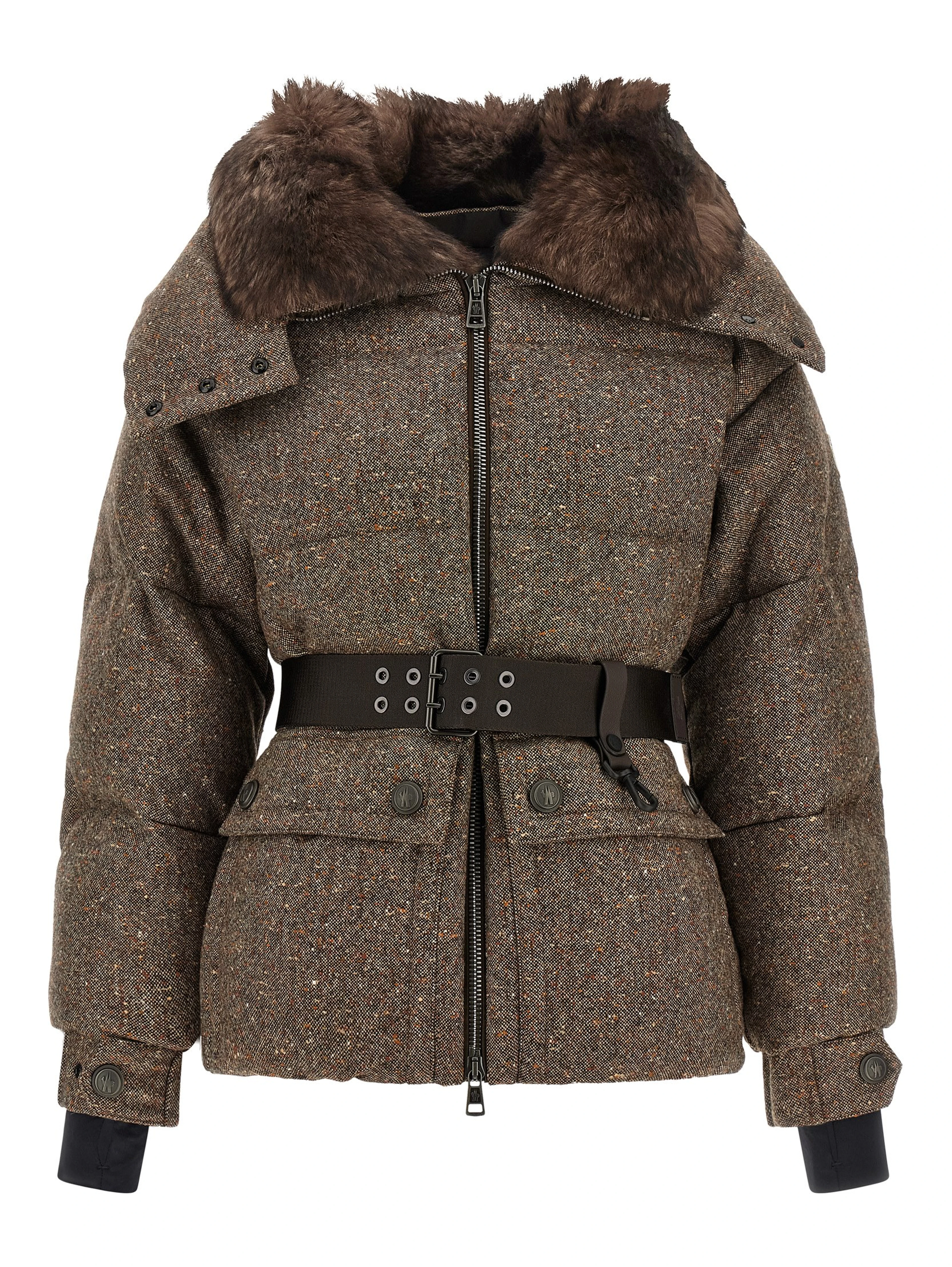 Brown Leather Full-Length Jacket