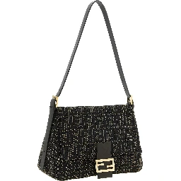 Brown Polyester Shoulder Bag