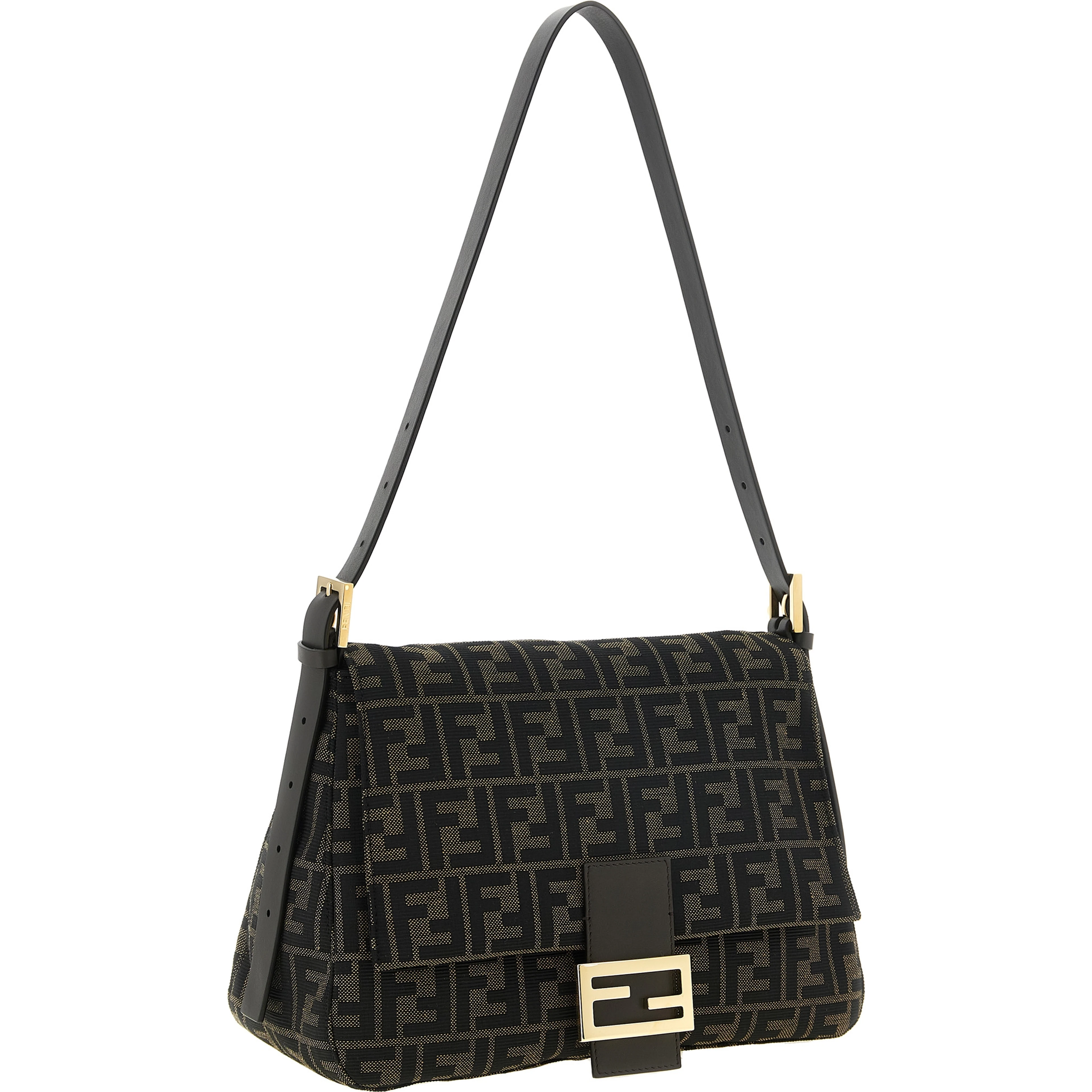 Brown Polyester Shoulder Bag
