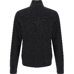 Black Wool Cardigan