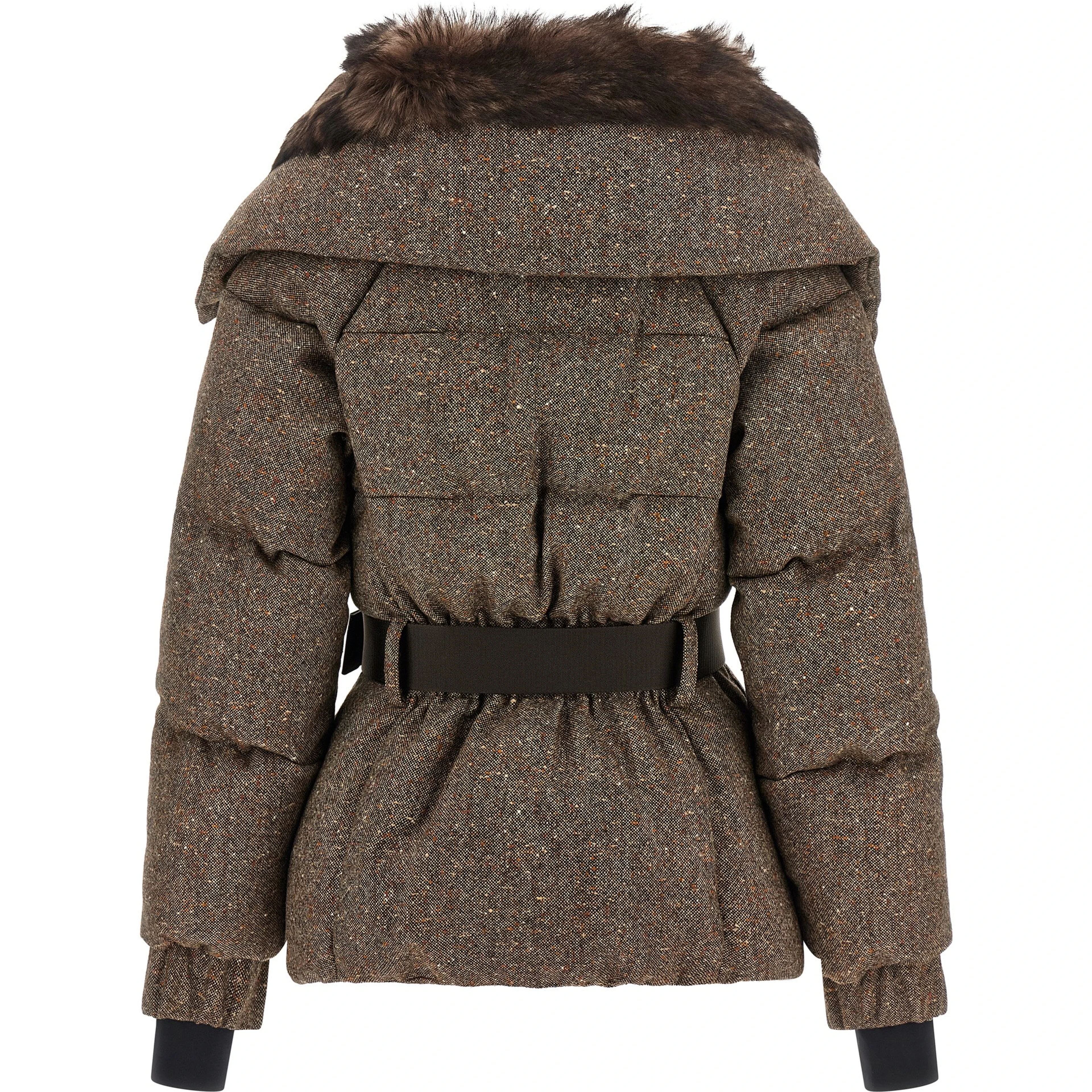 Brown Leather Full-Length Jacket