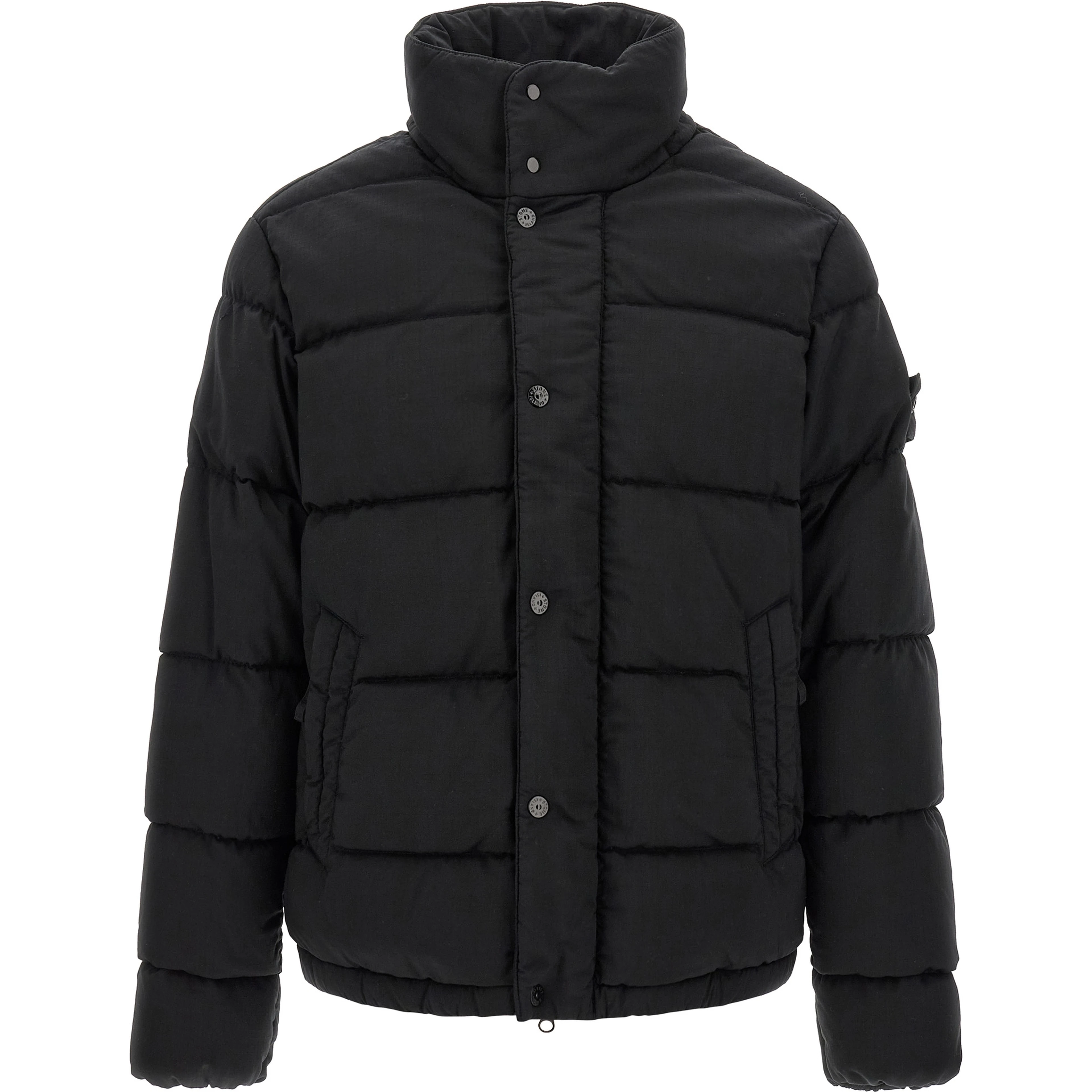 Black Virgin Wool Full-Length Jacket