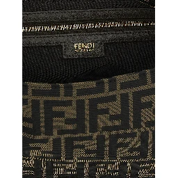 Brown Polyester Shoulder Bag
