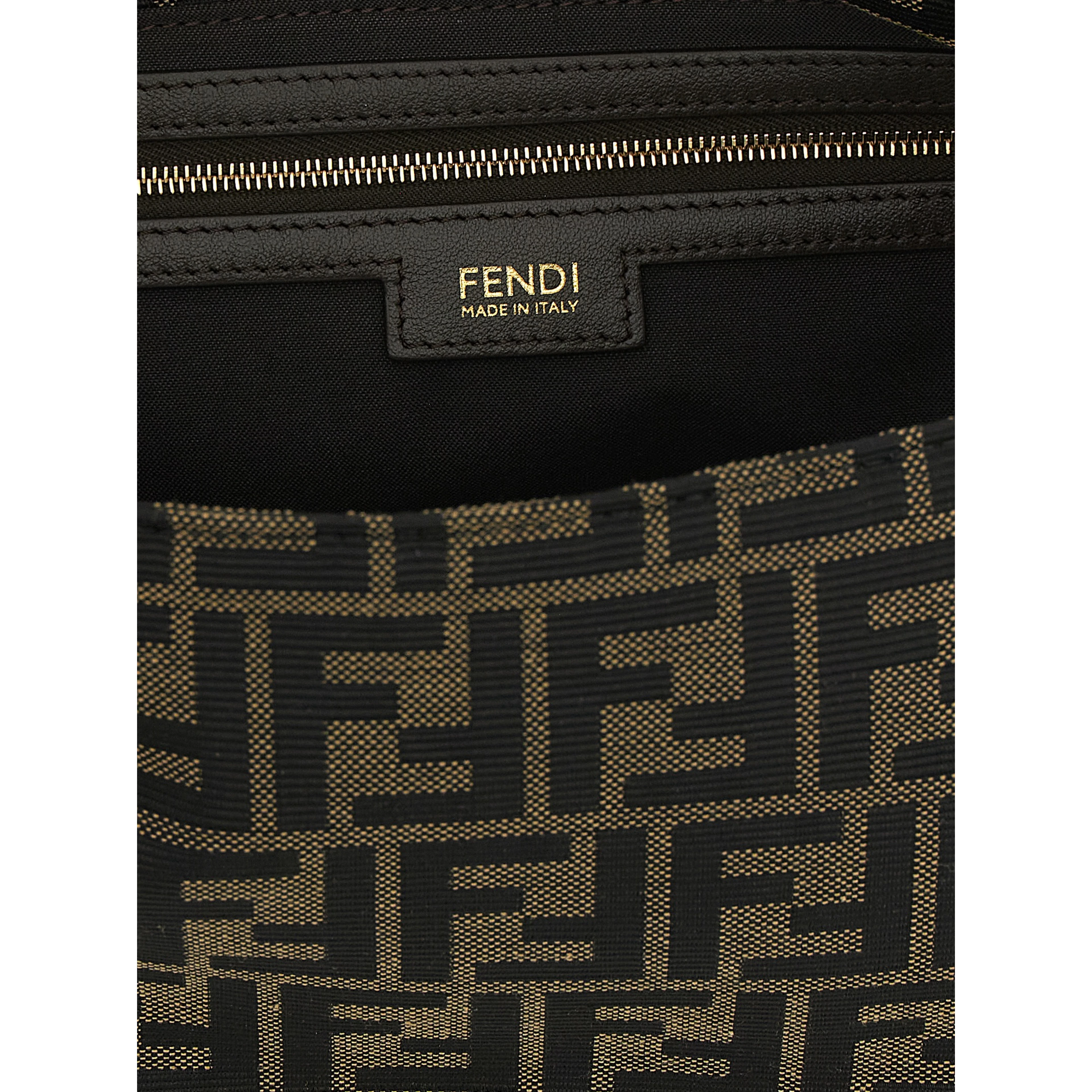 Brown Polyester Shoulder Bag