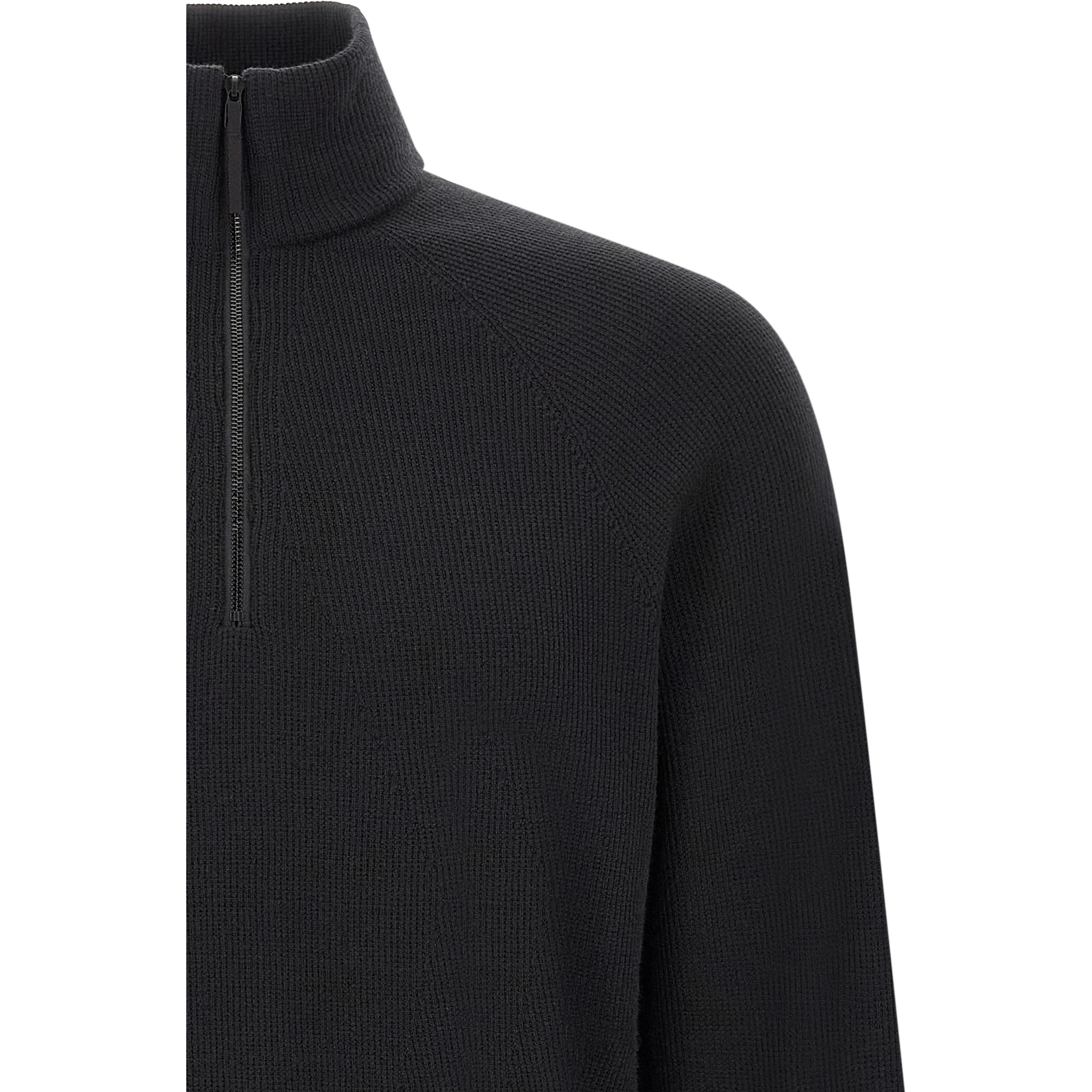 Black Wool Cardigan