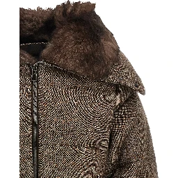 Brown Leather Full-Length Jacket