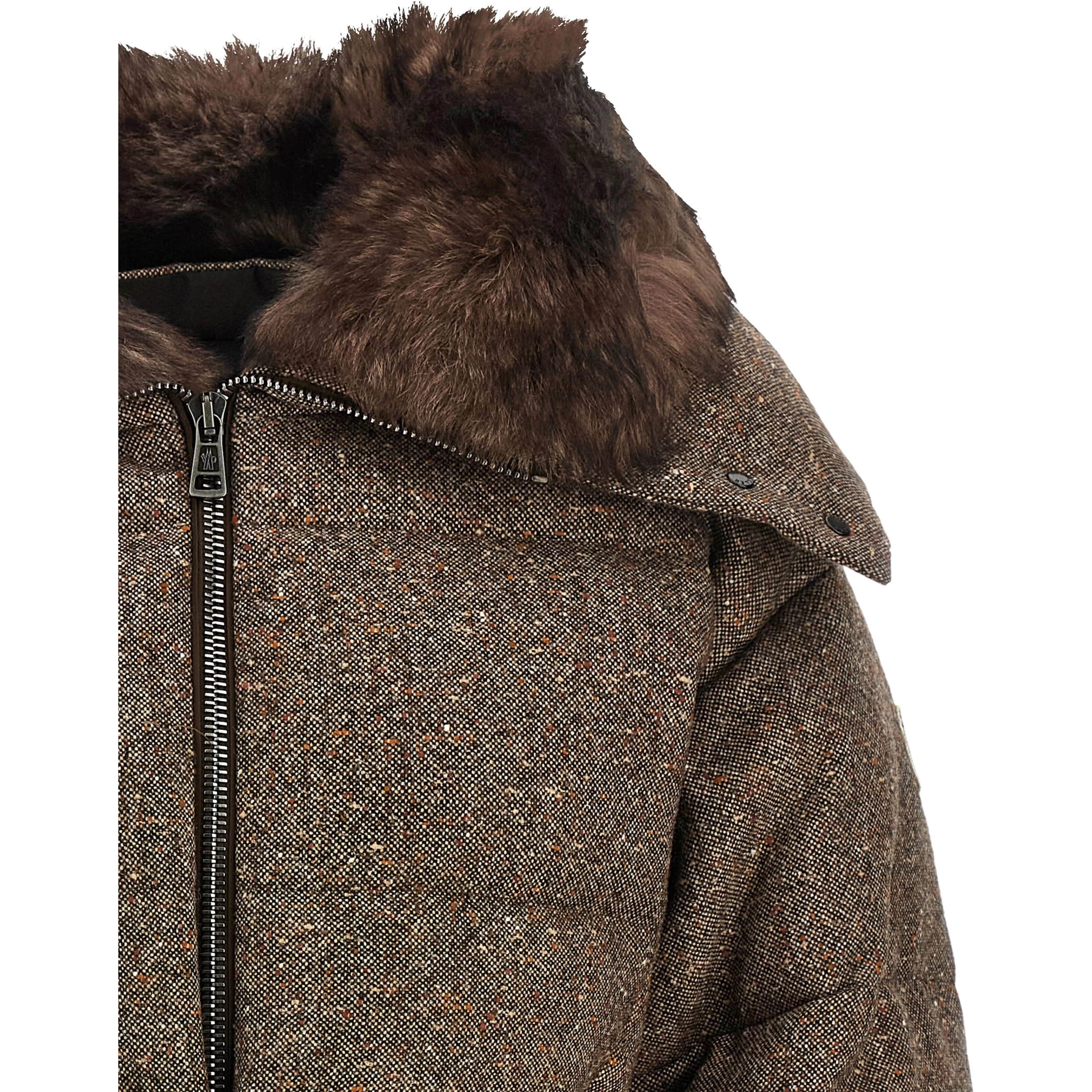 Brown Leather Full-Length Jacket