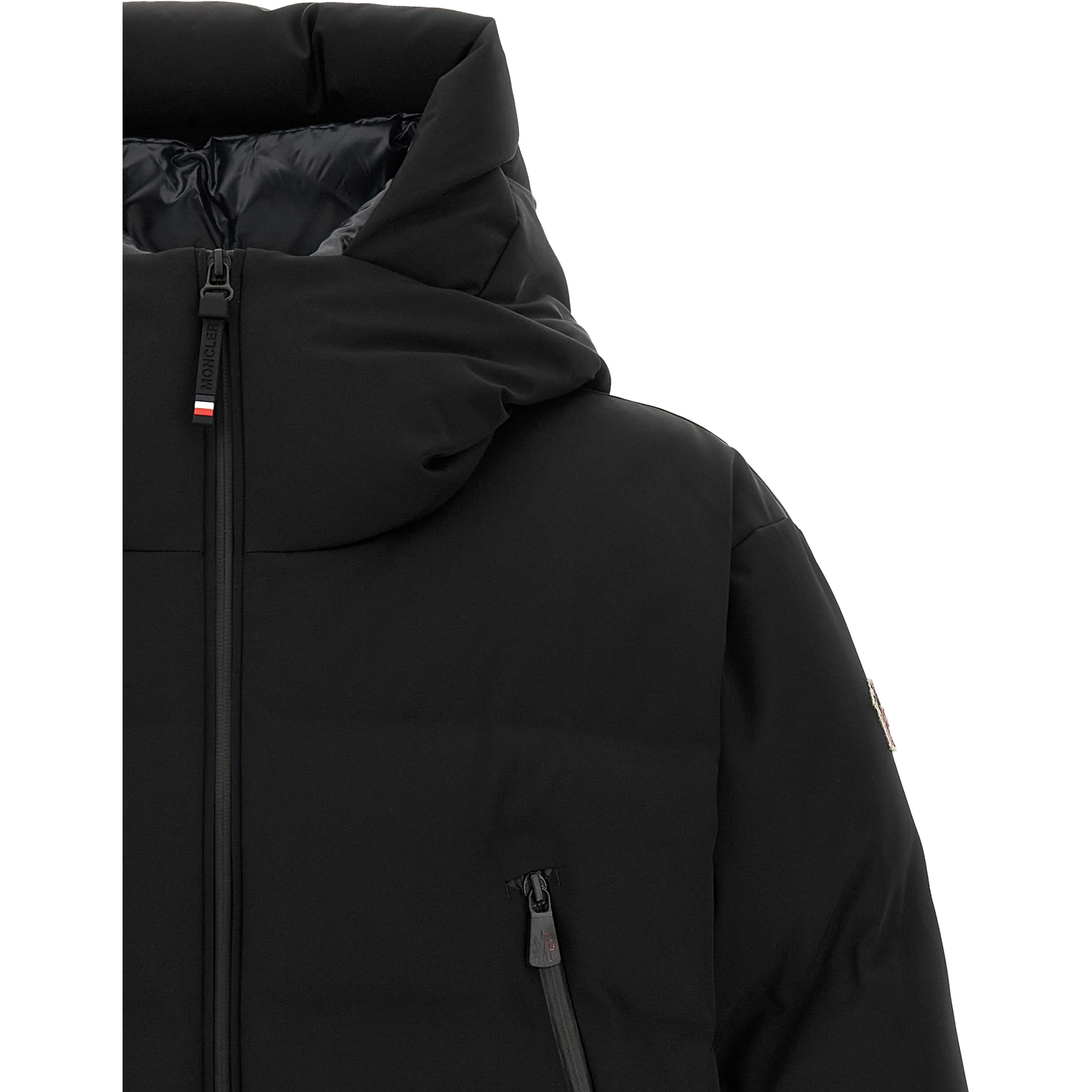 Black Polyamide Full-Length Jacket