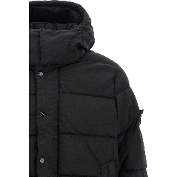 Black Virgin Wool Full-Length Jacket