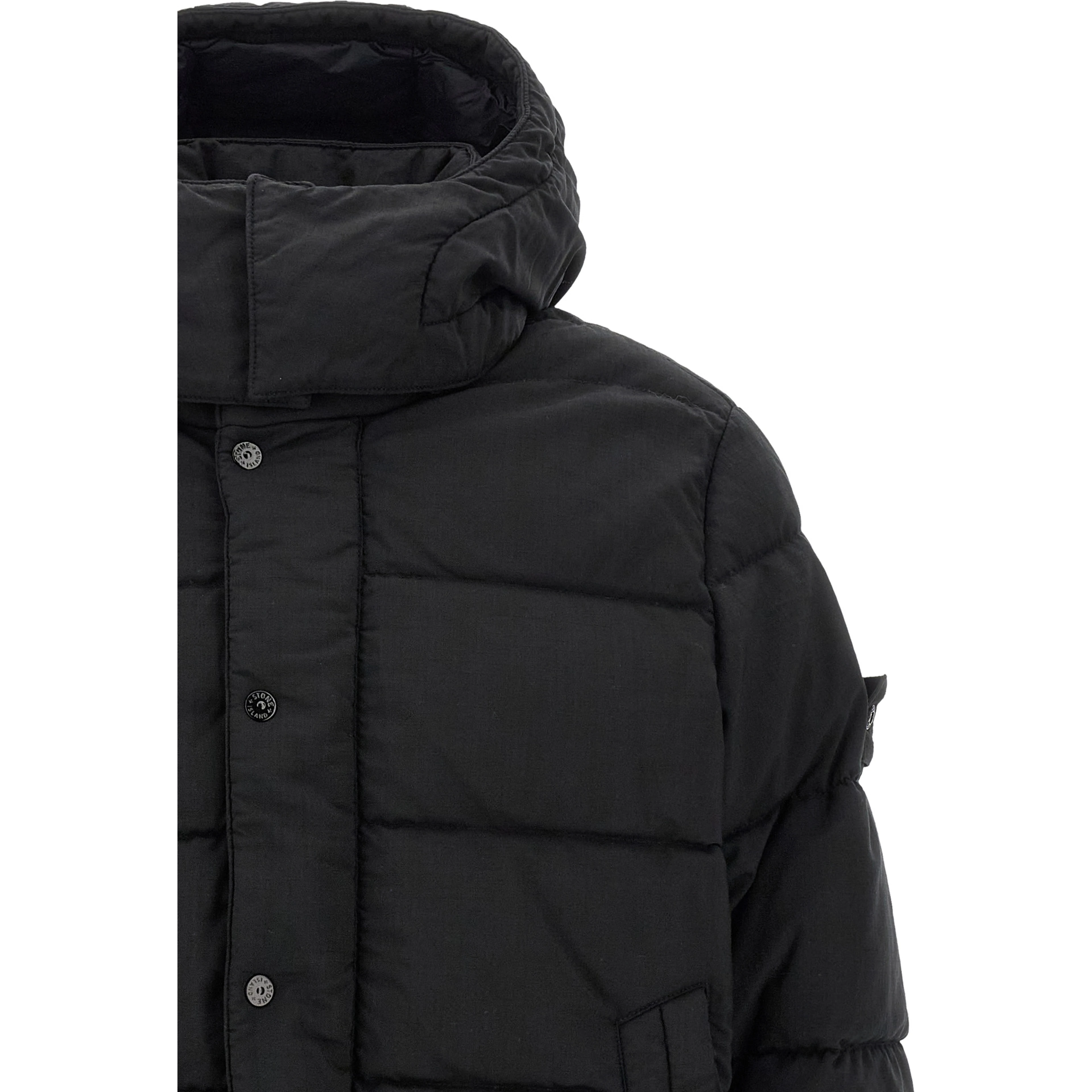 Black Virgin Wool Full-Length Jacket