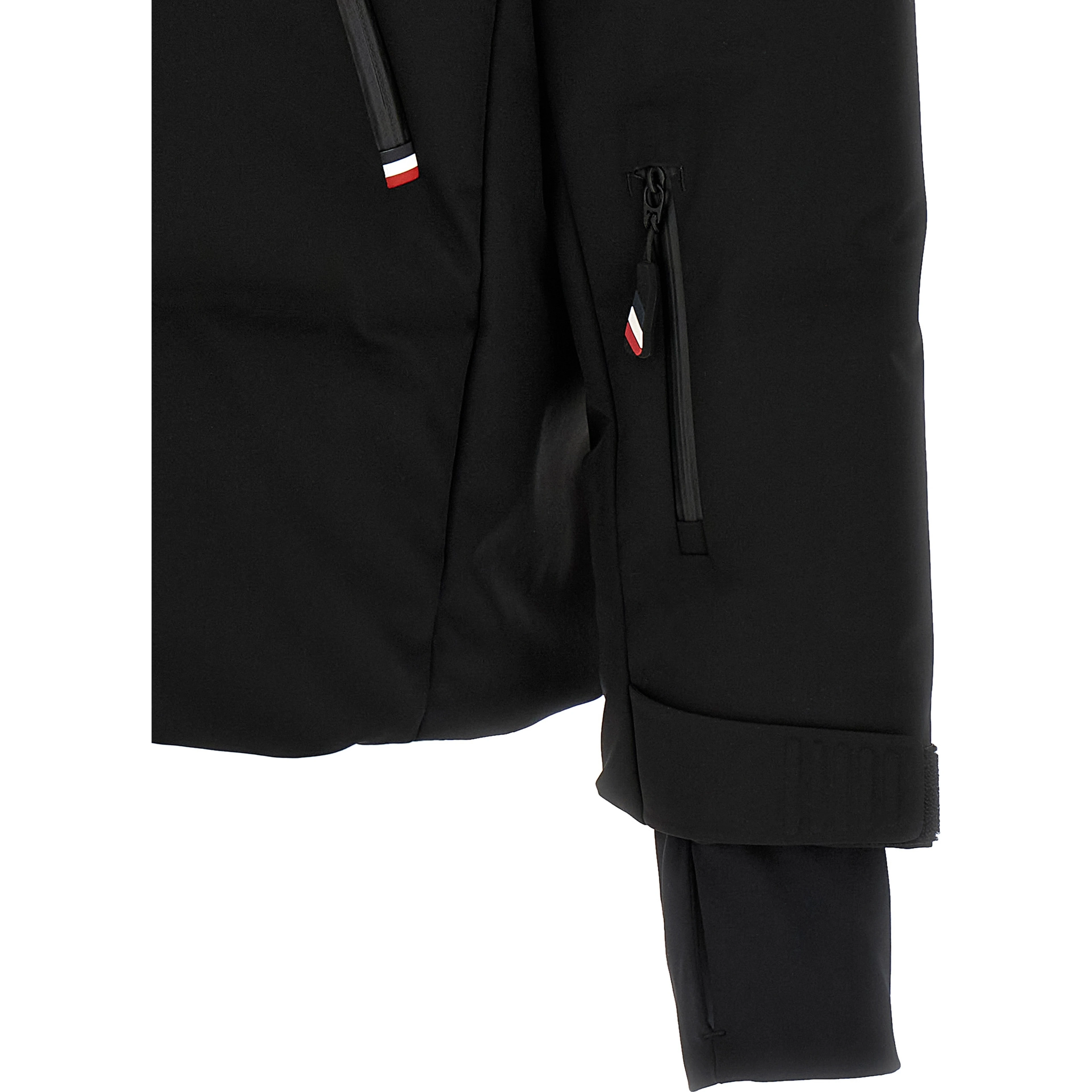 Black Polyamide Full-Length Jacket