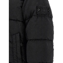 Black Virgin Wool Full-Length Jacket