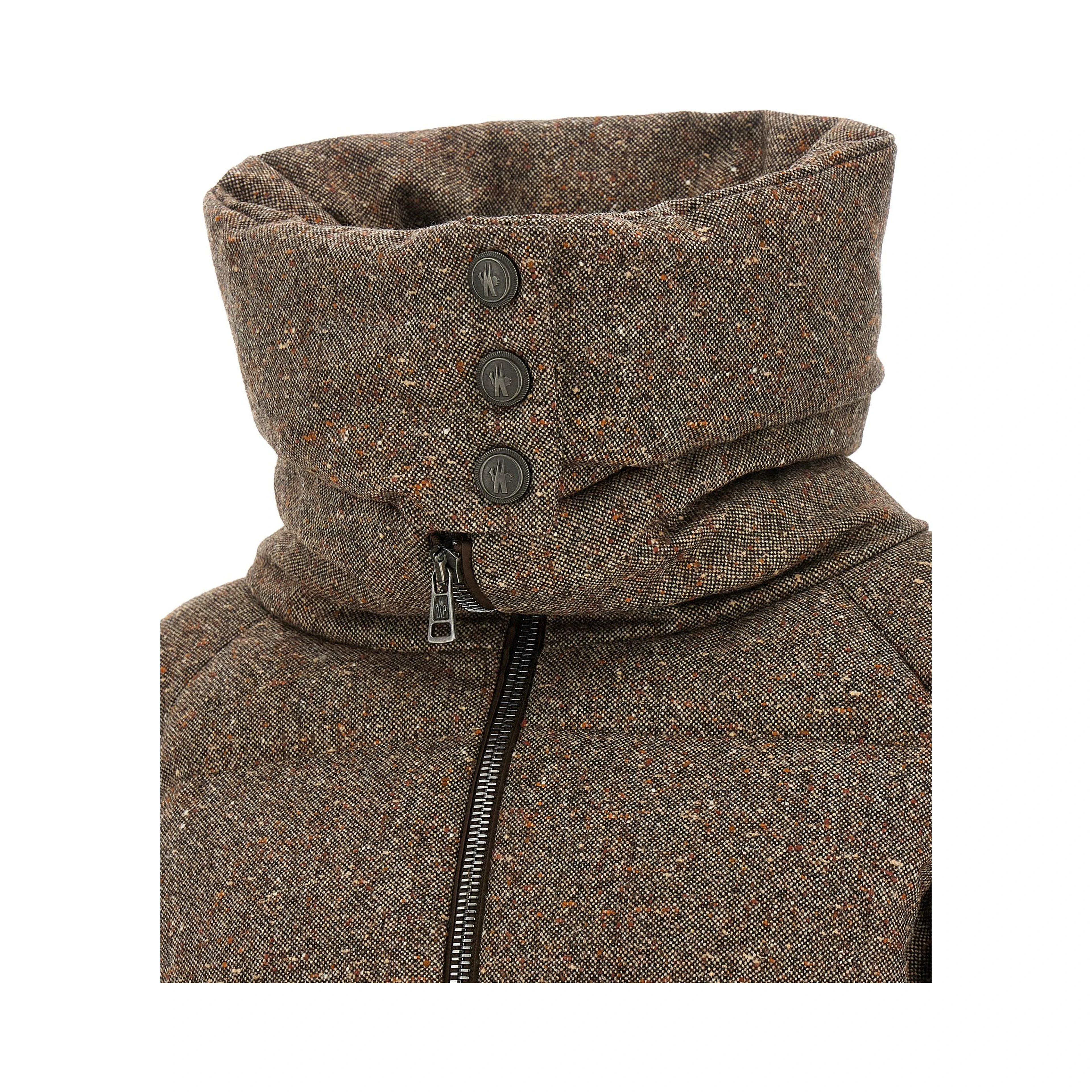 Brown Leather Full-Length Jacket