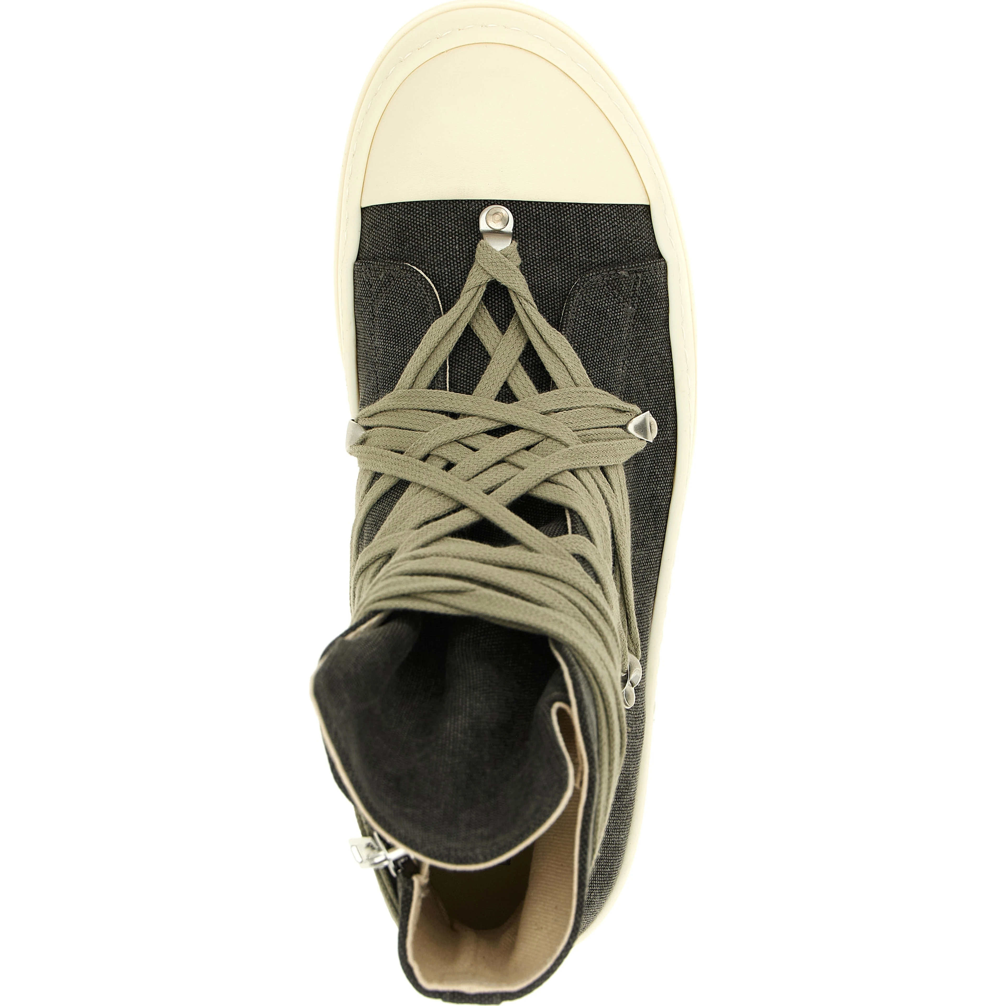 Black Cotton High Top Sneakers