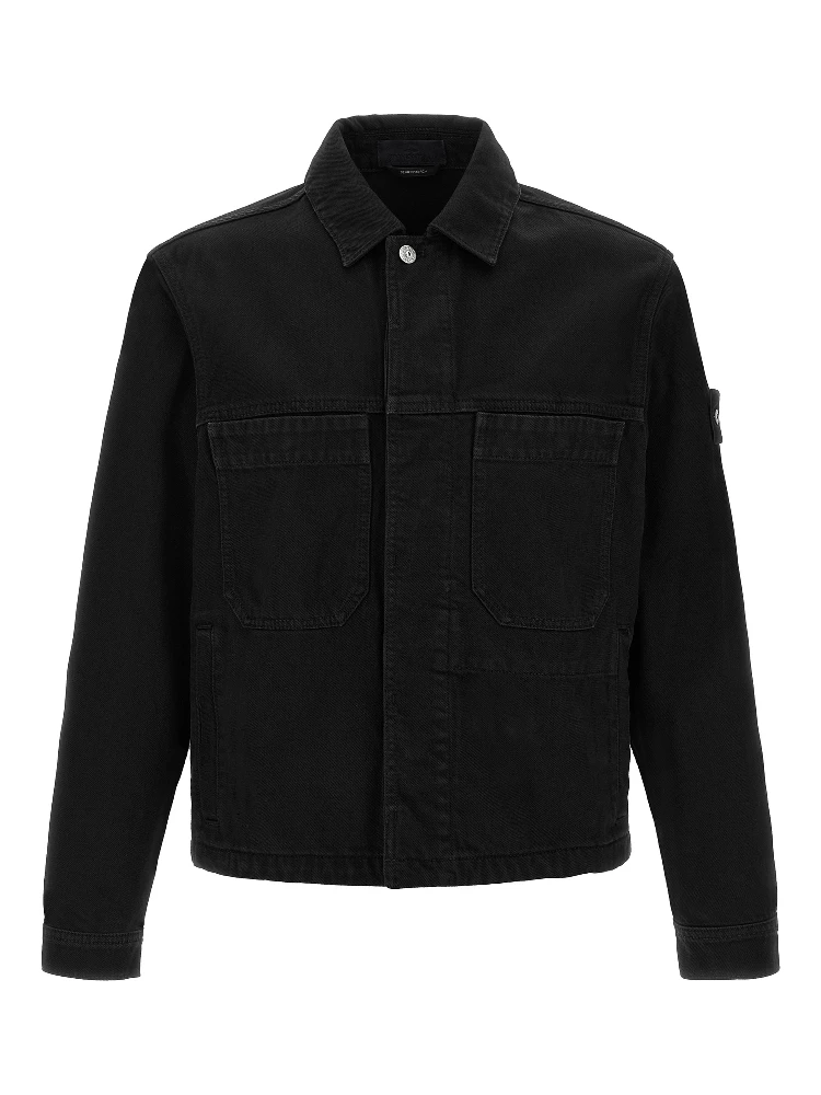 Black Cotton Denim Jacket