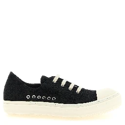 Black Calfskin Low Top Sneakers