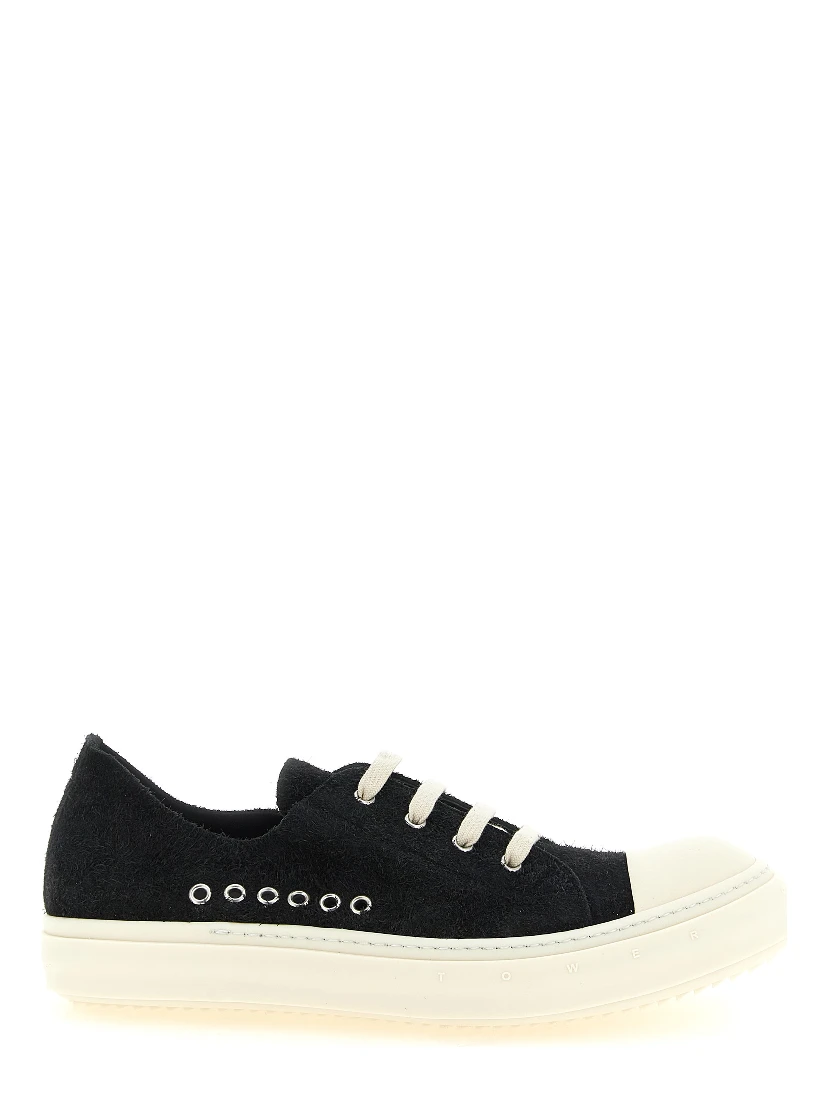 Black Calfskin Low Top Sneakers