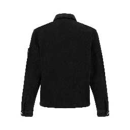 Black Cotton Denim Jacket