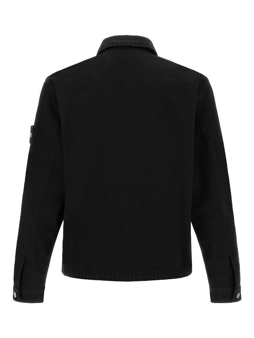 Black Cotton Denim Jacket