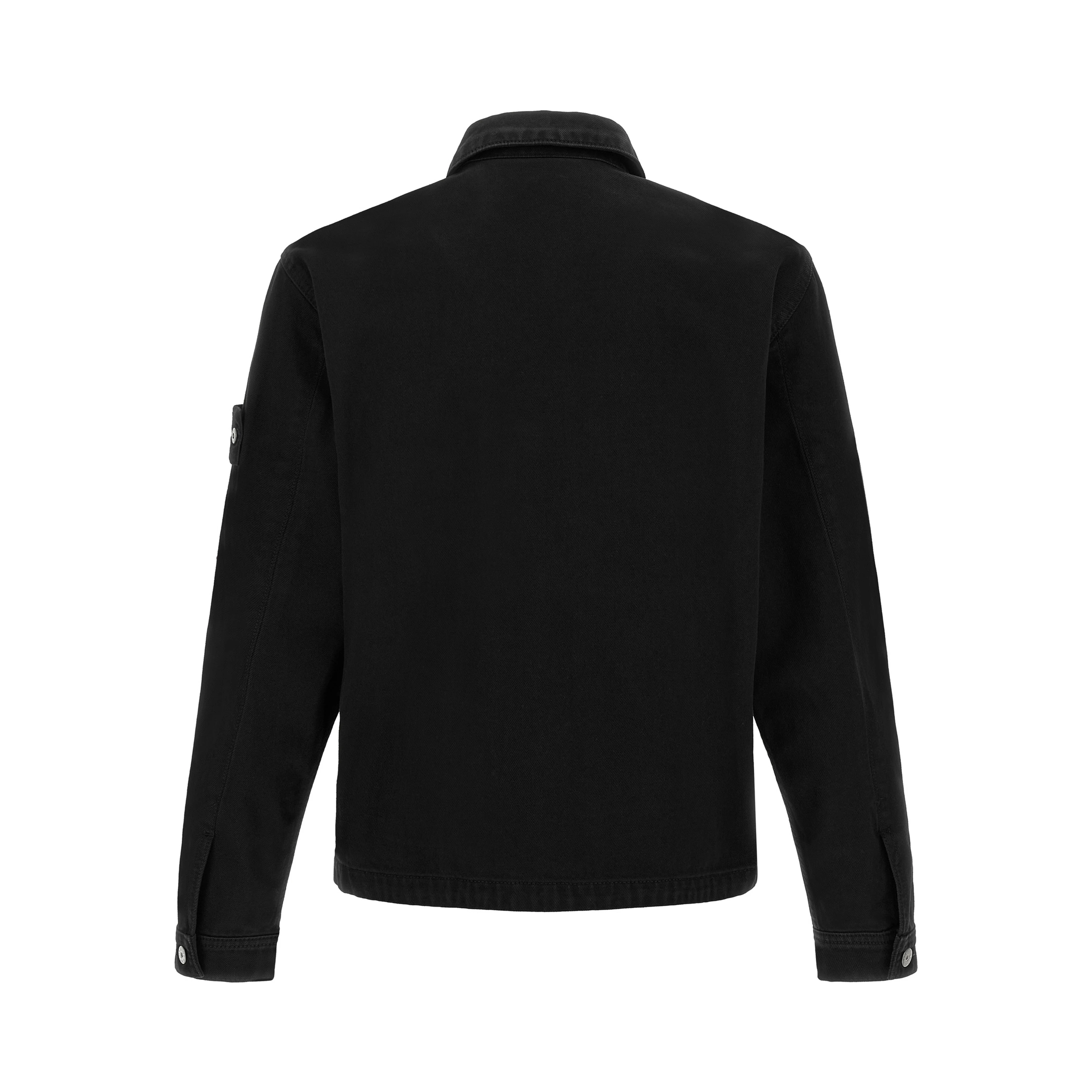 Black Cotton Denim Jacket