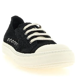 Black Calfskin Low Top Sneakers
