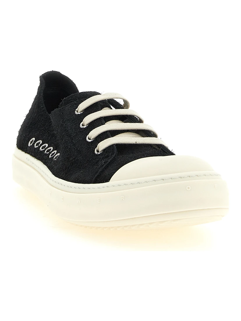 Black Calfskin Low Top Sneakers