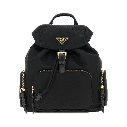 Black Recycled Polyamide Backpack