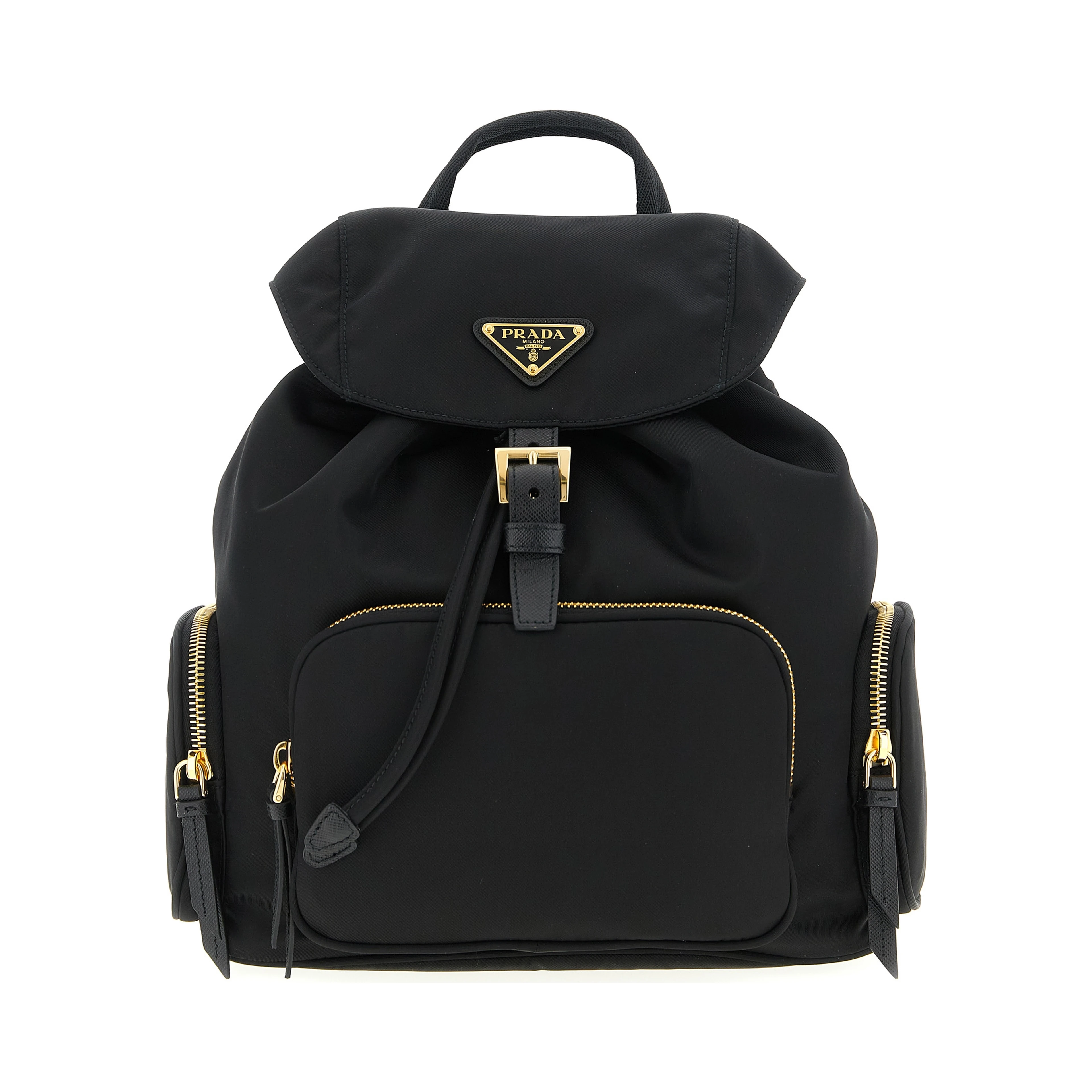 Black Recycled Polyamide Backpack