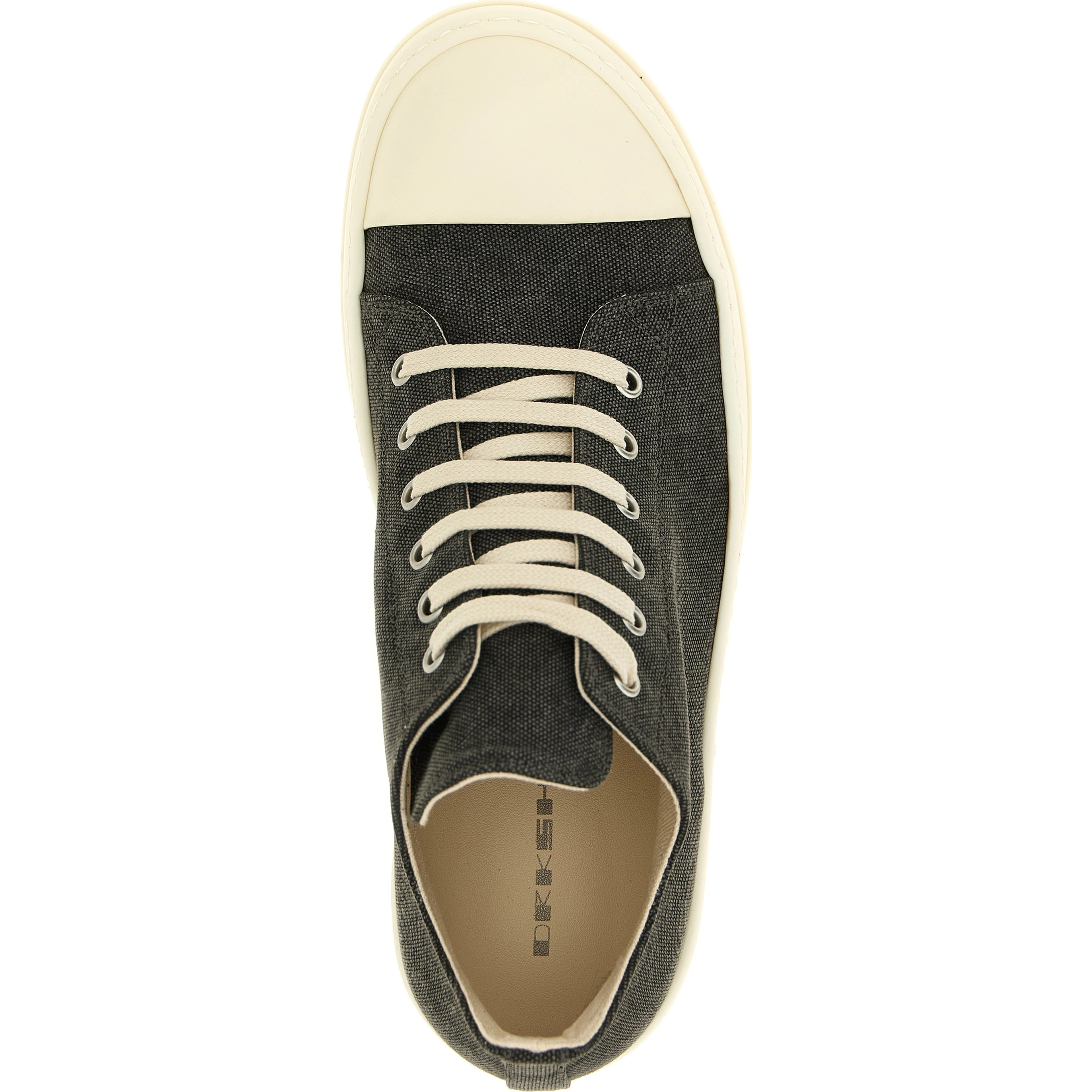 Gray Cotton Low Top Sneakers