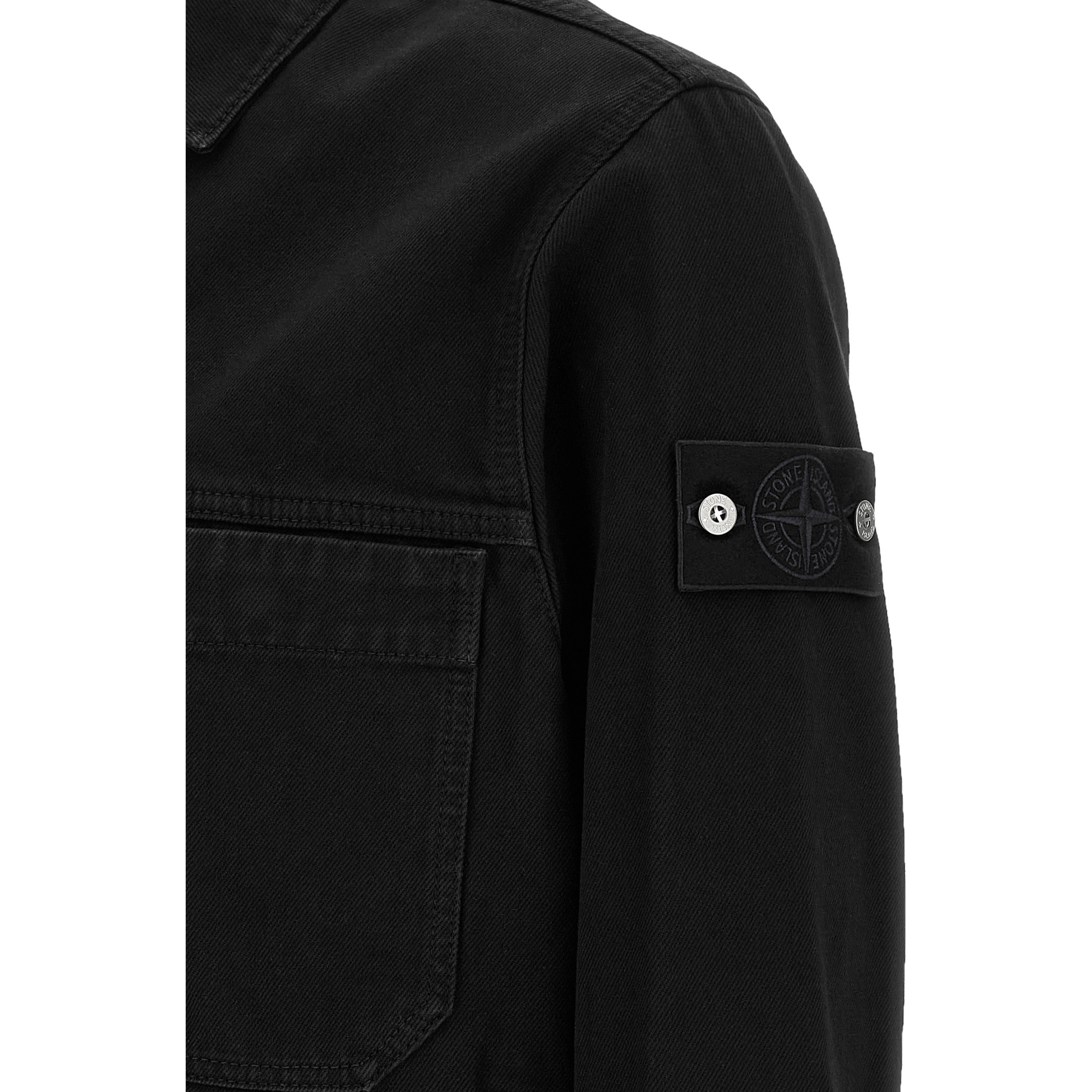 Black Cotton Denim Jacket