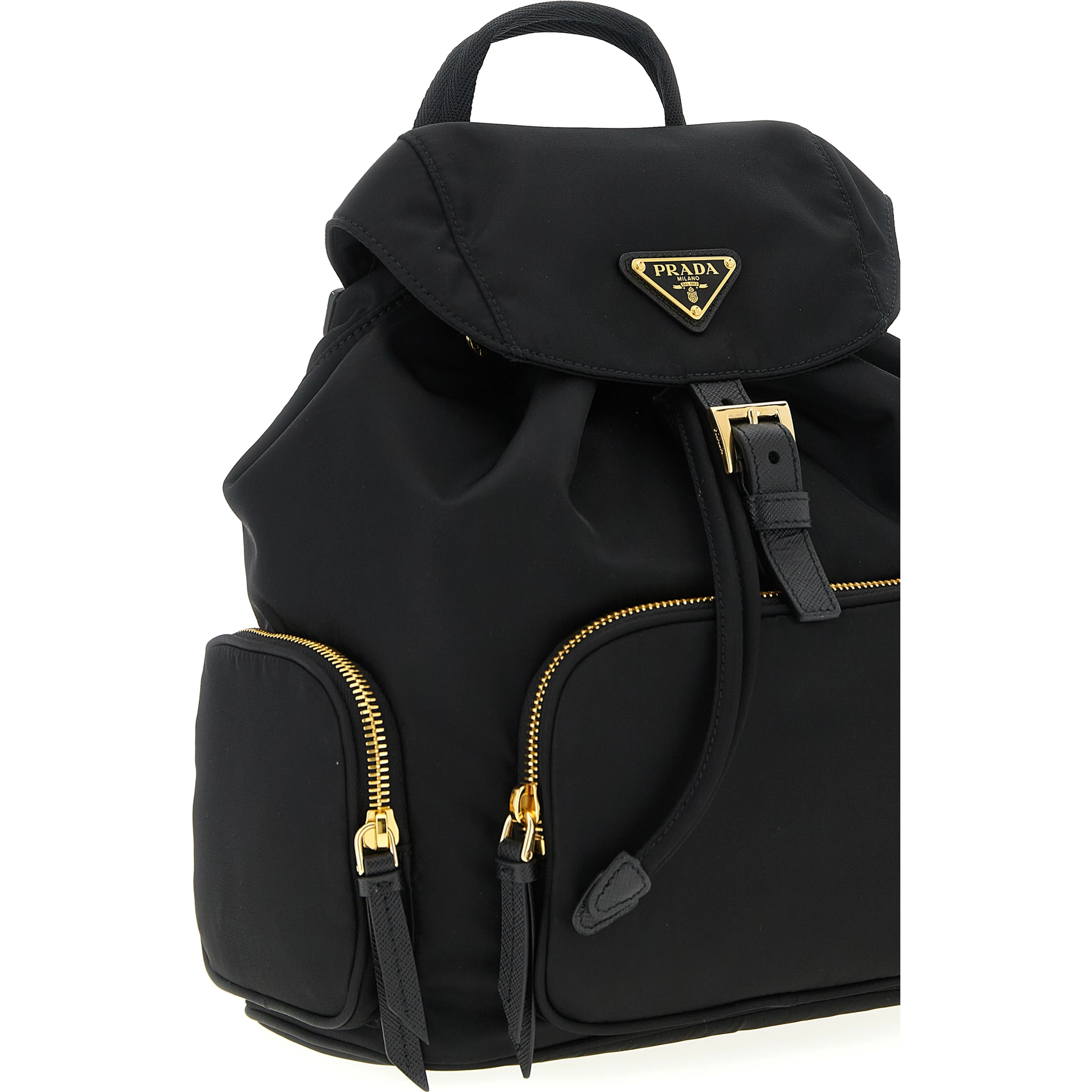 Black Recycled Polyamide Backpack