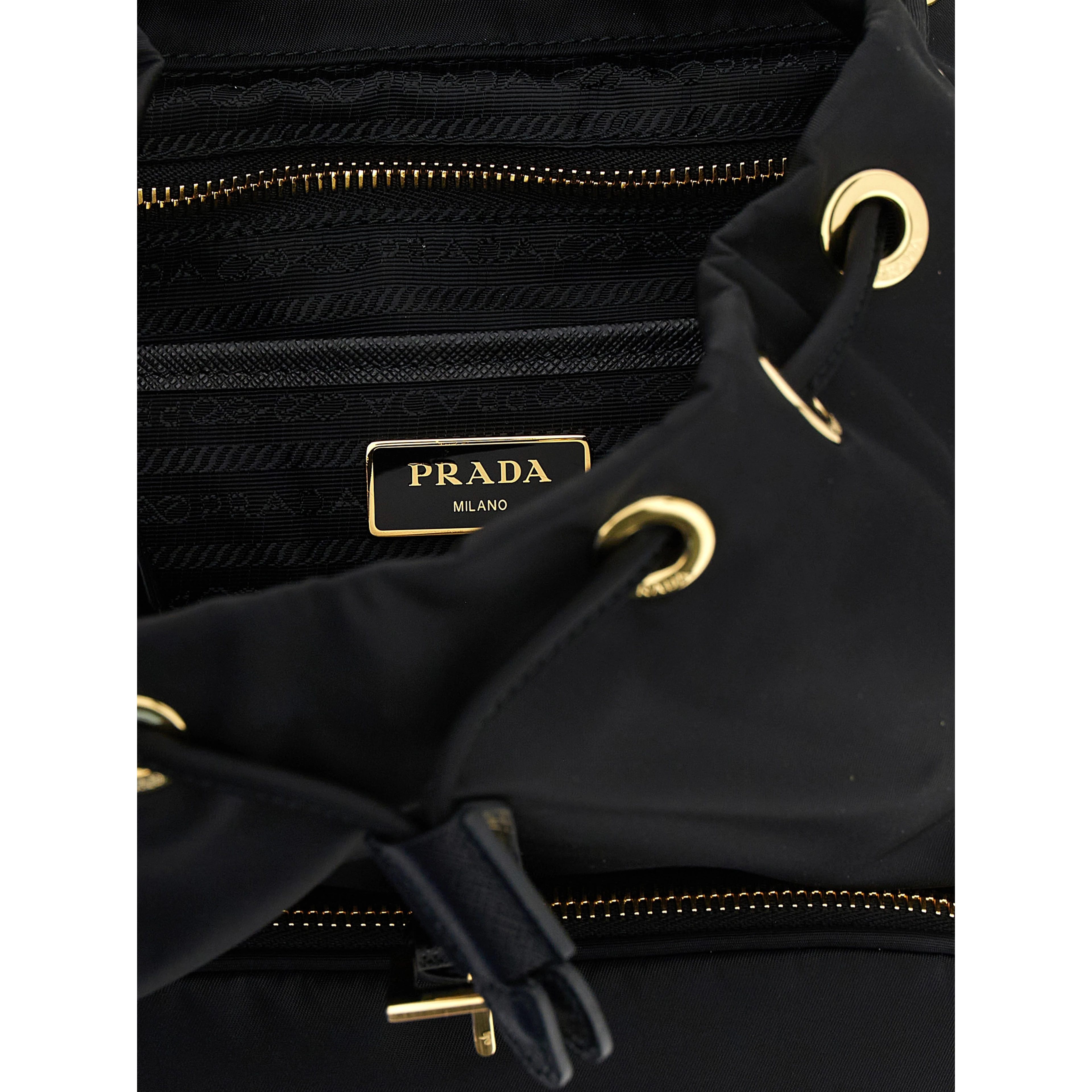 Black Recycled Polyamide Backpack