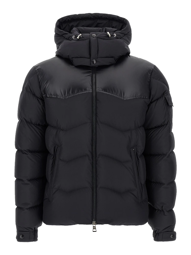 Black Polyester Full-Length Jacket